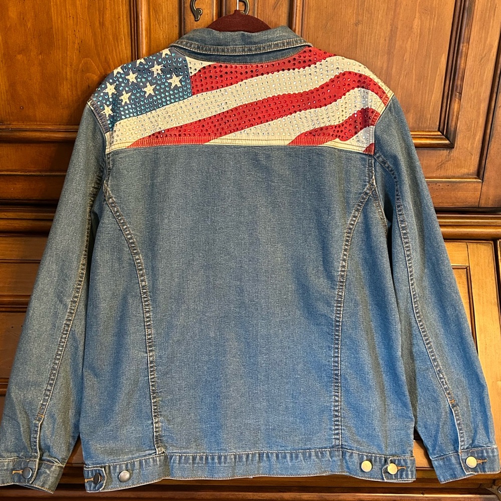 Vtg Bradford Exchange Patriotic Denim Jacket Size Medium - Picture 12 of 12